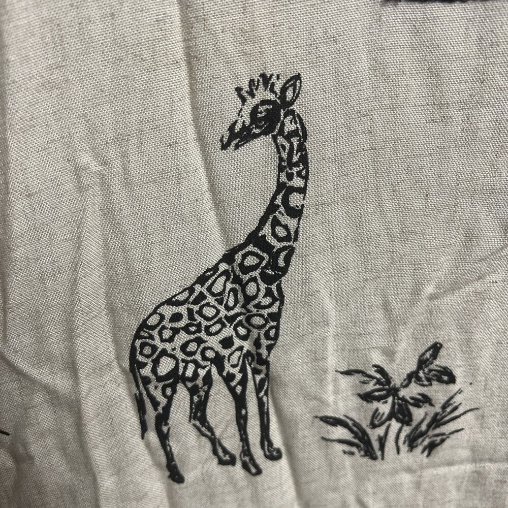 Vintage NINA PICCALINO Linen Blend Maxi Giraffe Print Sleeveless Dress Size 12 - Picture 5 of 10